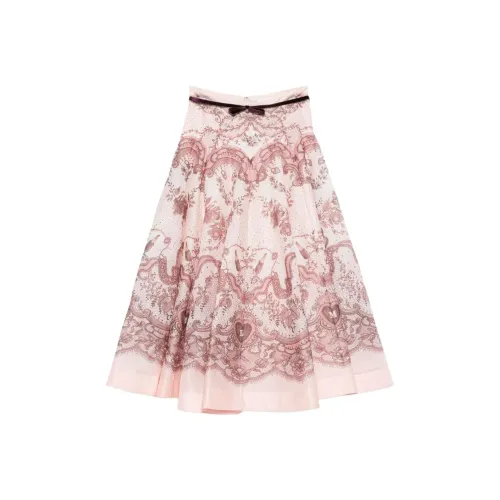 Zimmermann Розовый Женские Повседневные Длинные Юбки