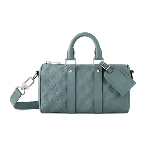 LOUIS VUITTON Keepall Monogram Embossed Taurillon Корова Кожа Плечо Сумка через плечо Сумка Мужская Зеленая