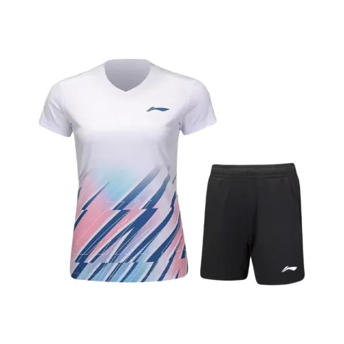 LINING Бадминтон Джерси Женские Белый Черный