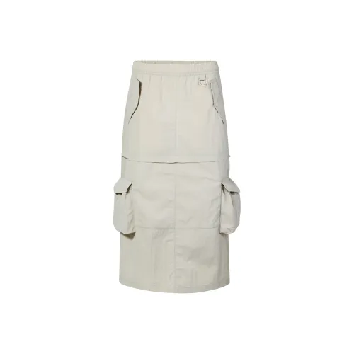 GUUKA TECH Повседневная длинная юбка женская светло-зеленая