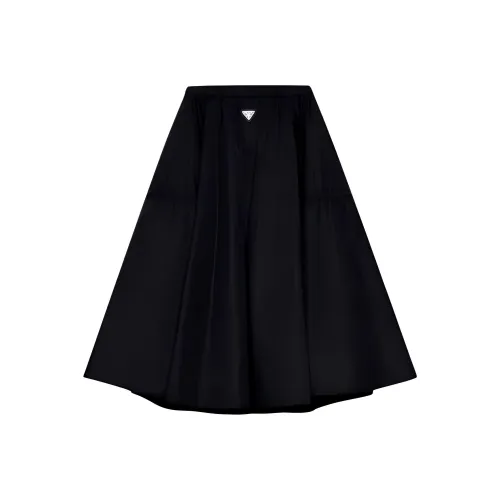 PRADA FW24 Повседневная длинная юбка женская черная