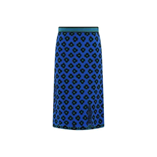 Diane von Furstenberg SS23 Повседневный Длинный Юбка Женские Кляйн-синий