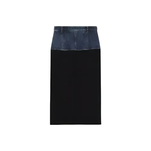 Спортивная коллекция Edam Denim Длинная Юбка Женская Полуночный синий