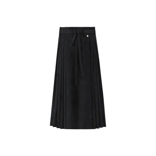 Cypress House Повседневный Длинный Юбка Женские Черный