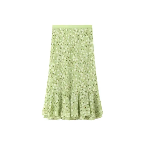 NINE WEST Повседневный Длинный Юбка Женские Зеленый