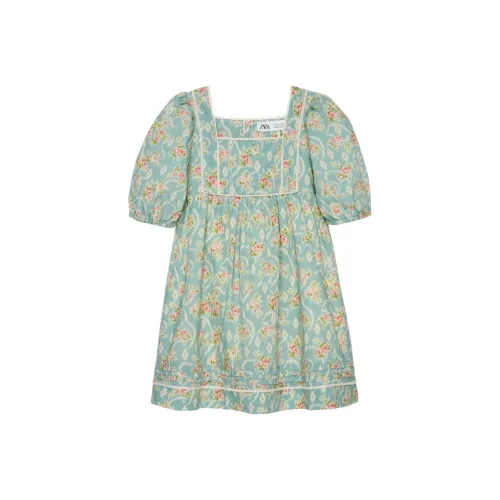 ZARA Детское платье детский темно-красный цвет