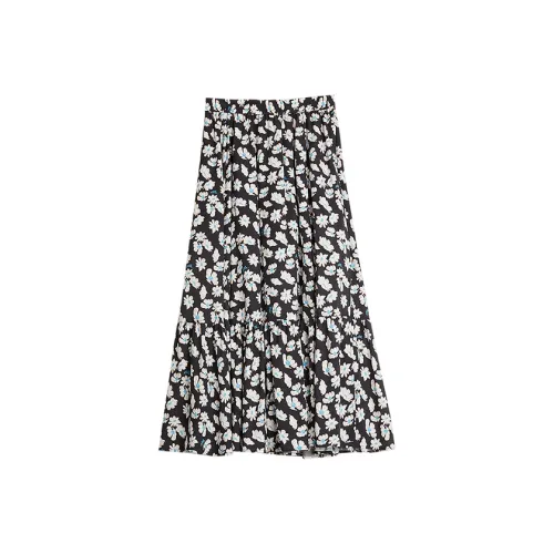 ELLE Повседневный Длинный Юбка Женская Черная