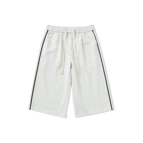 UKTK Light Photinia Gray Men's Casual Shorts UKTK Светло-Фотиния Серый Мужские Повседневные Шорты