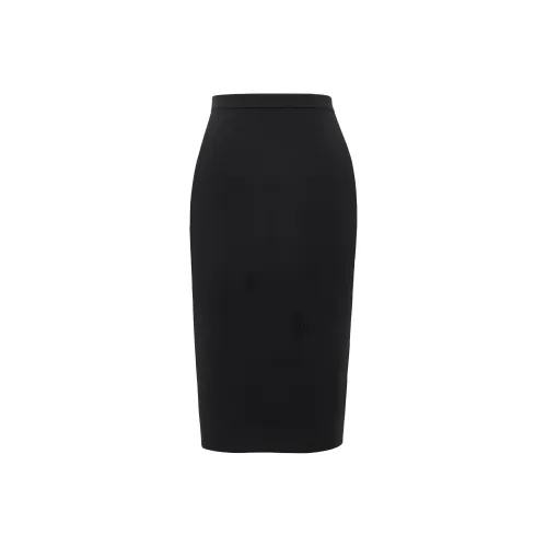 SAINT LAURENT Повседневный Длинный Юбка Женские Черный