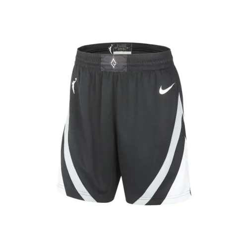 nike Dri FitLas Vegas Aces Баскетбольные шорты Женские Черный Плоская подошва Серебристый белый