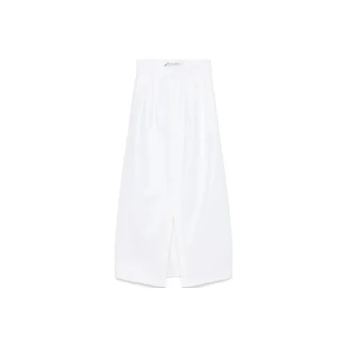 MaxMara Повседневный Длинный Юбка Женская Белая