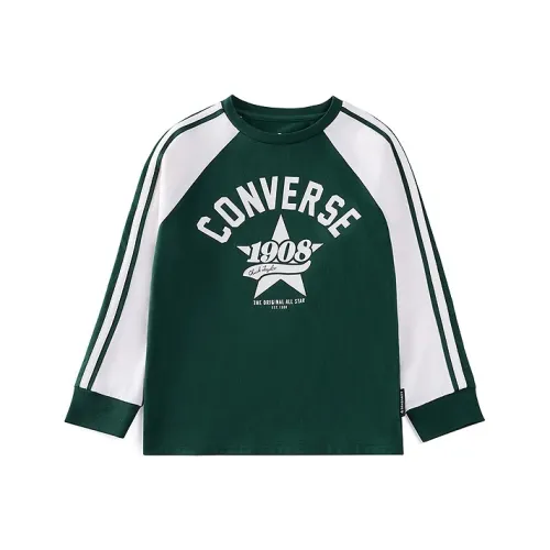 Конверс T-рубашка Чайно-зеленый для детей 3-7 лет