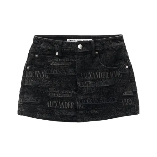 Alexander Wang Джинсовые короткие юбки Женские Черный