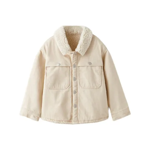 ZARA Denim Куртка Светлый Бежевый Детский