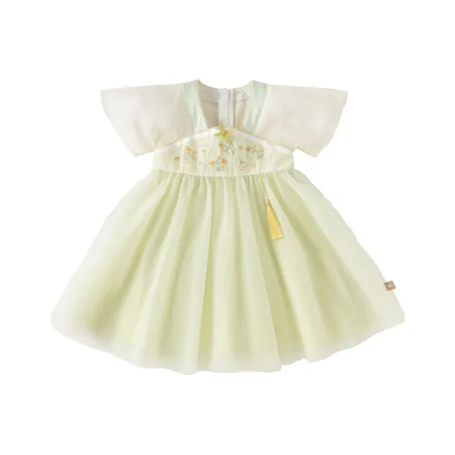 DAVE BELLA From the Eastern Series Платье Детское Светло-Желтый Зеленый