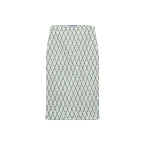 PRADA Повседневный Длинный Юбка Женские Зеленый