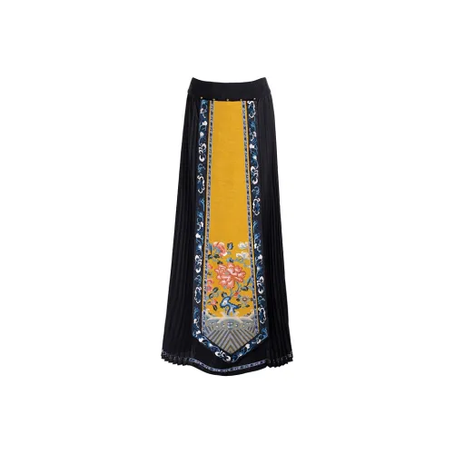 A LIFE ON THE LEFT Повседневный Длинный Юбка Женские Heavenly Jet And Земля Rehmannia