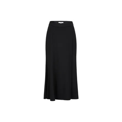 JZ. ANNAKRO Повседневный Длинный Юбка Женская Без рисунка Черный