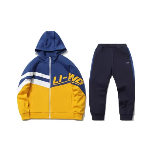 LINING YOUNG Повседневная спортивная одежда Античное золото Темно-синий Морской синий Детский