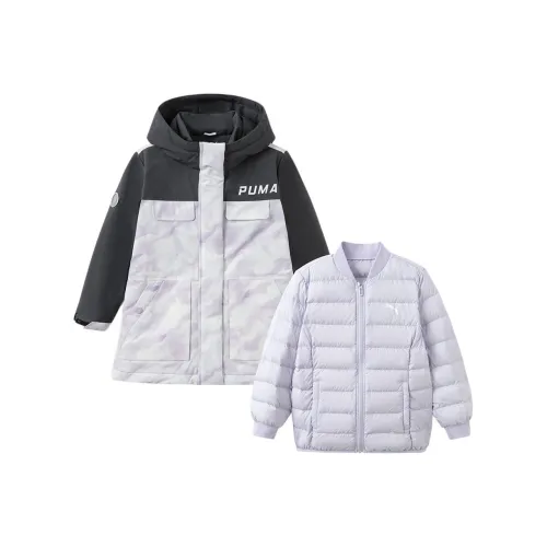 PUMA Пуховик Выступление Чай Серый Дети Возраст 3-7 лет