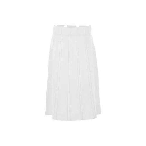 JIL SANDER Белая Женская Повседневная Длинная Юбка