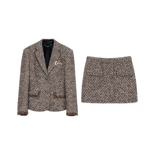 NancyCavally Комплект с юбкой Женские Коричневый