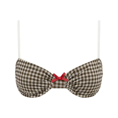 WITH JEAN SS25 Jeanie Бикини Топ Бикини Женские Коричневый