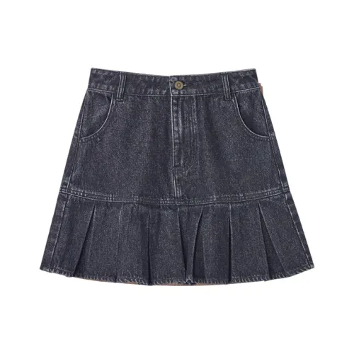 Pit Джинсовые короткие юбки Женские Черный