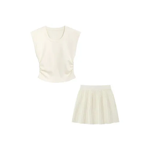 KYKW Комплект с юбкой Женские Кремовый Абрикос