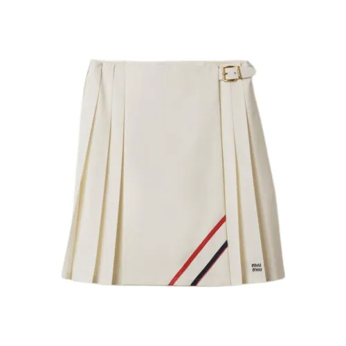 MIU MIU FW24 Повседневная длинная юбка женская естественный