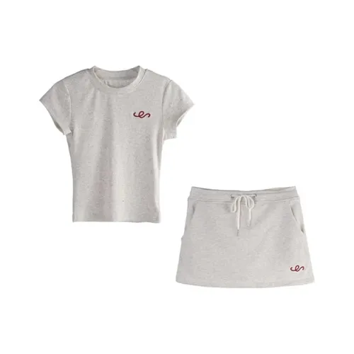 PLANE DRIFT Комплект с юбкой Женские Светло-серый