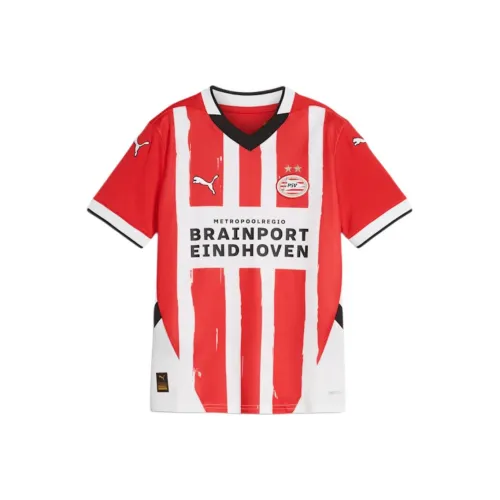 PUMA PSV Eindhoven Детский Футбол Джерси Красный Черный Белый Подростки