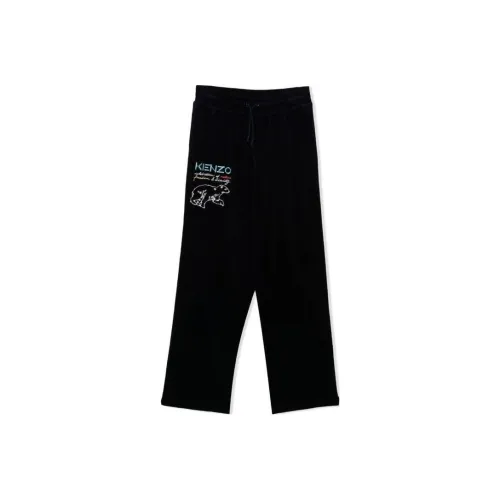 Детские KENZO Вязаные Спортивные Штаны FW22 Черные