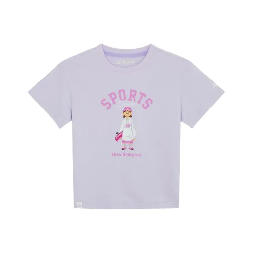 New Balance совместная футболка T Фиолетовая для детей 3-7 лет