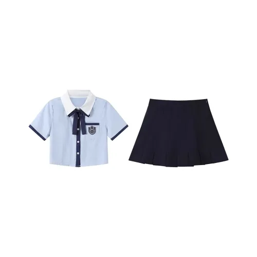 GULIANFEI Комплект с юбкой Женские Синий Черный