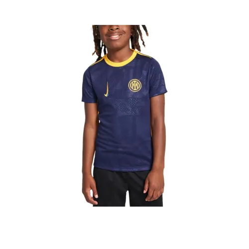 nike Inter MilanDri Форма T Рубашка FW24 Университетский Золотисто-синий Подростки