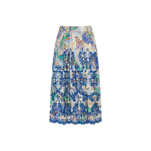 ETRO Синие Женские Повседневные Длинные Юбки