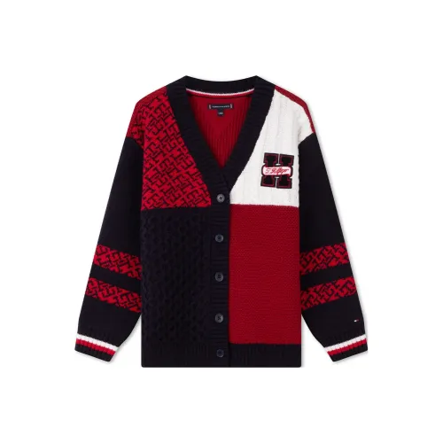 Tommy Hilfiger Свитер Красный Белый Темно-синий Синий и Многоцветный Детский