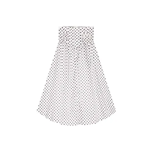 GANNI SS25 Повседневный Длинный Юбка Женская Белая Цапля