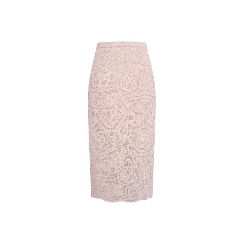 Anmani Повседневный Длинный Юбка Женская Лотос Розовый