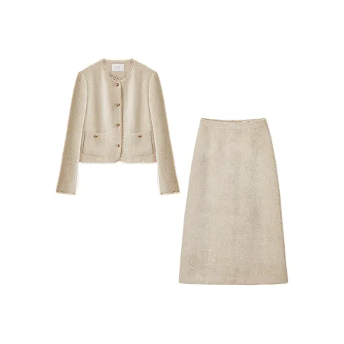 XIANGYING Комплект с юбкой Женские Шалфейно-зеленый