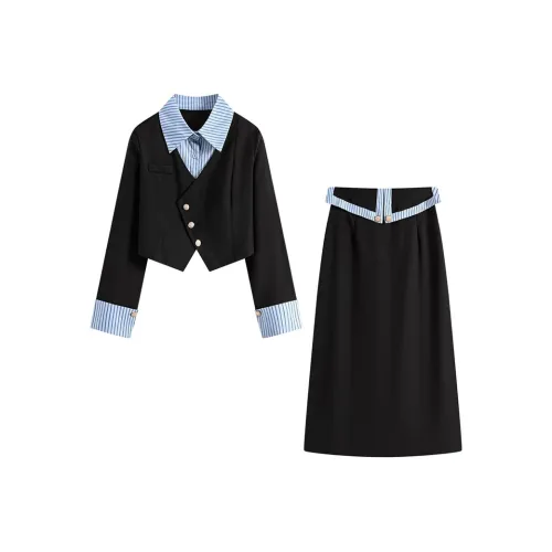 HeartyBite Комплект с юбкой Женские Черный