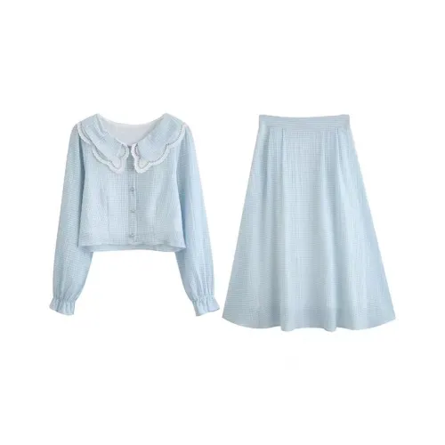Lookinto Комплект с юбкой Женские Синий
