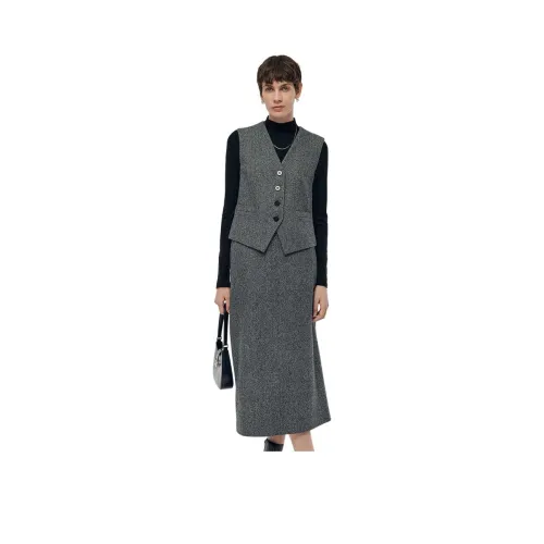 GOELIA Комплект с юбкой Женские 44B Дымчатый серый