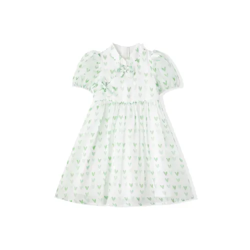 Детское платье зеленого цвета для подростков