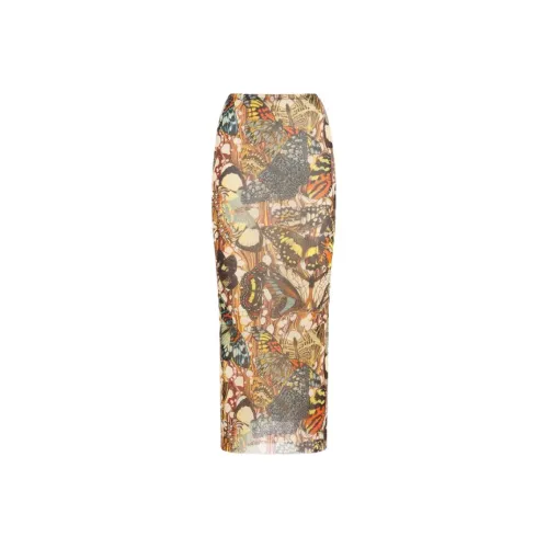 Jean Paul Gaultier Повседневный Длинный Юбка Женские Желтый