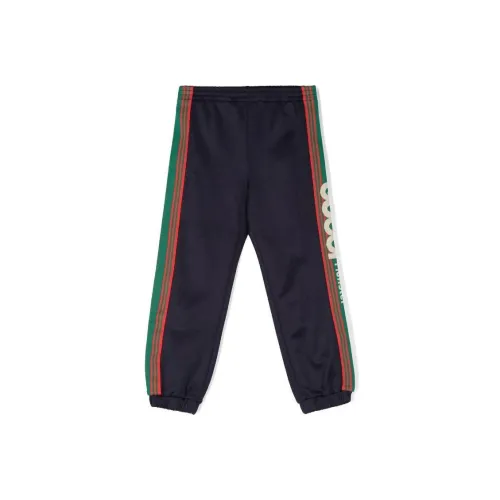 Детские GUCCI Вязаные Спортивные Штаны SS23 Морской Синий