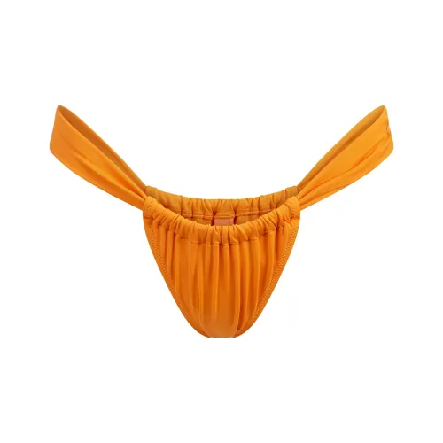 SKIMS SS25 Фирменный Плавательный Ruched Стринг Бикини Низ Плавки Женские ТАНЖЕРИН