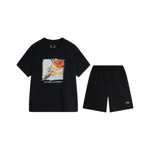 LINING YOUNG Повседневная Спортивная Одежда Черная Детская