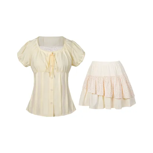 MTHE Комплект с юбкой Женские Светло-желтый